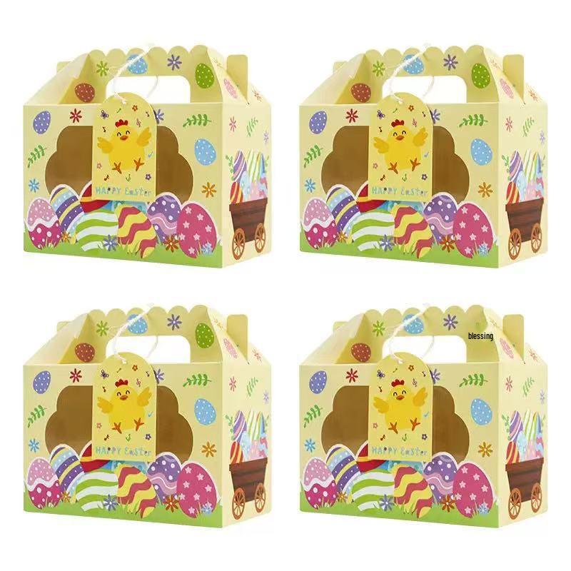 Colorful Easter Chicks & Rabbits Handheld Souvenir Box