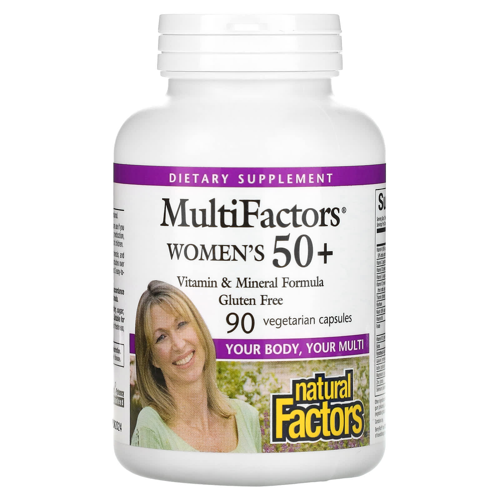 

Natural Factors, MultiFactors, for women over 50, 90 Veggie Capsules
