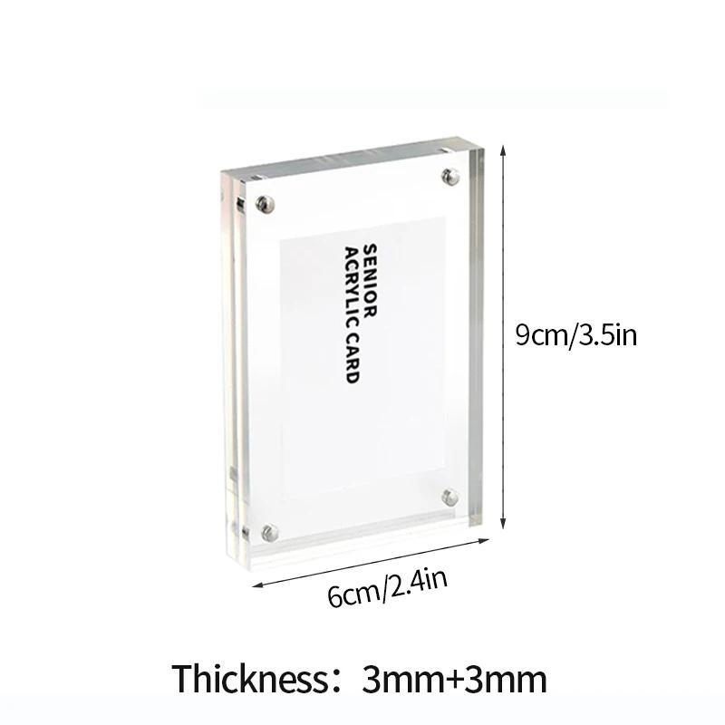 Transparent Acrylic Picture Photo Frame Magnetic Photocard Holder Kpop Idol CD Card Display Stand Desktop Ornament Decor  Gifts