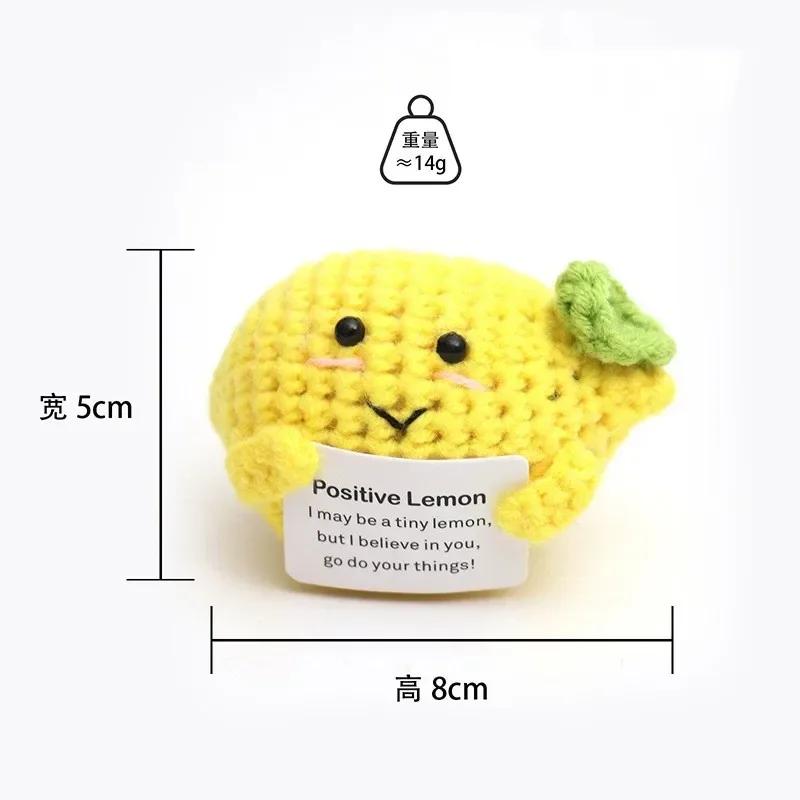Sales Handmade Knitted Crochet Doll Pocket Hug Positive Energy Plush Toy - Funny Emotional Avocado Bee Turtle Duck