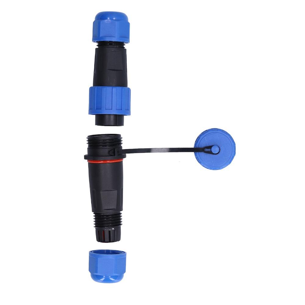 1 Set 4 Pin Aviation Connector 380V 5A IP68 Plug Socket Male and Female Waterproof Screw Crimp Connector Auto