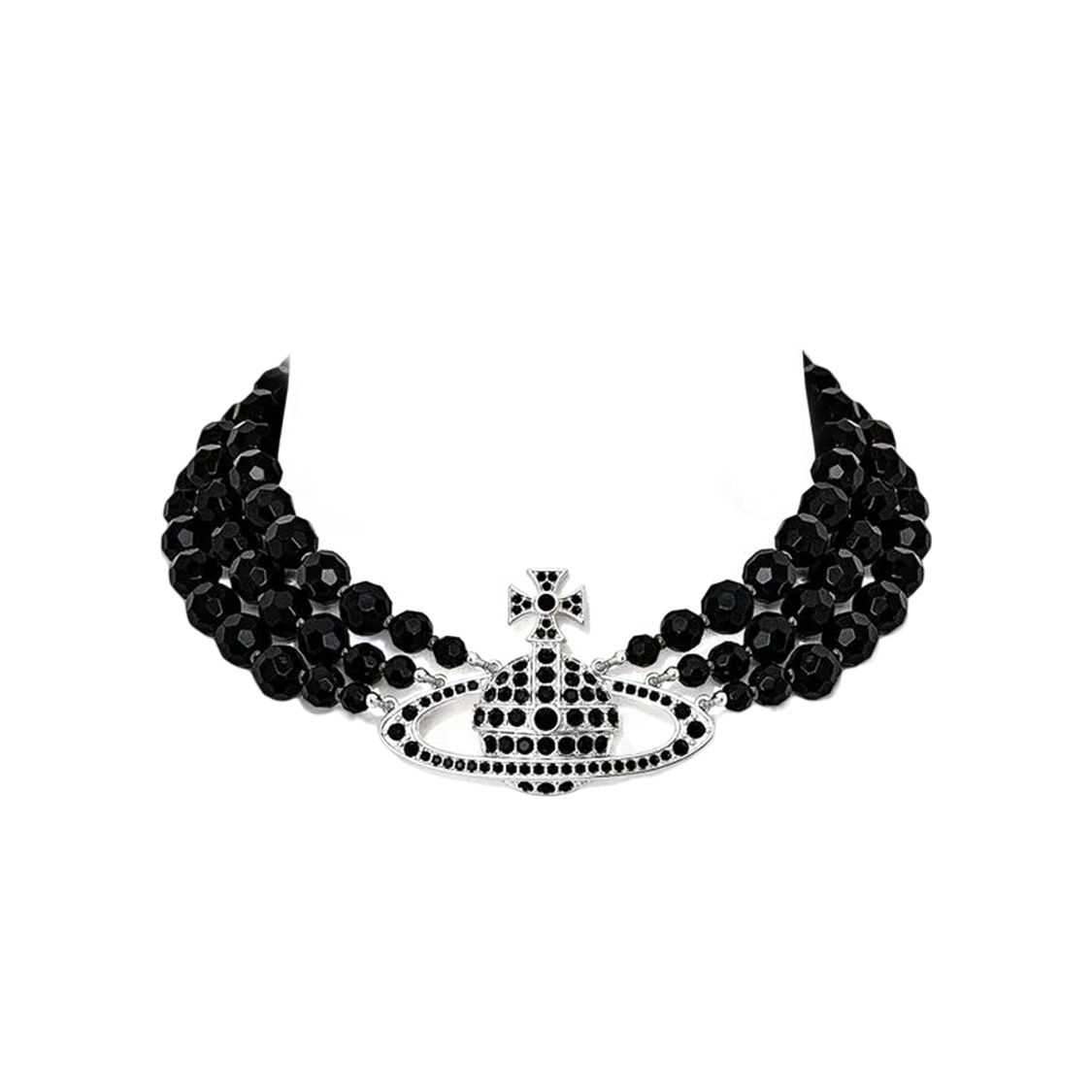 

Кольє-чокер Vivienne Westwood Messaline на три ряди Жіноче Чорний Сріблястий 6303002E02P178P178 Box+Shopping Bag