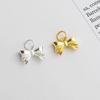 S925 Sterling Silver Bow Pendant: DIY Crystal Pearl Bracelet/Necklace Jewelry Accessory