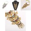 Vintage Coin Tassel Pendant Necklace With Multilayer Chain For Boho Style Women
