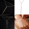 Geometric Water Drilled Hand Chain Jewelry For Women With Gold Or Silver Plating For Gift