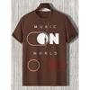 Men Women MUSIC WORLD Letter Printing T Shirt Graphic Harajuku 2025 Street Hip Hop Clothes Causal Female Y2K Tees Tops Clothing
