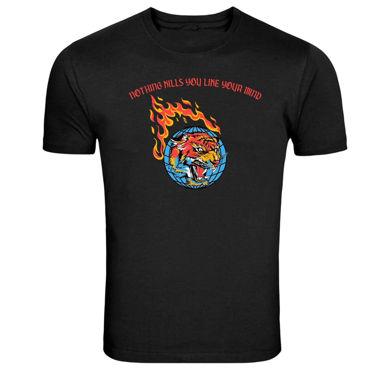 Nothing Kills You Like Your Mind Tiger Graphic T-Shirt XS