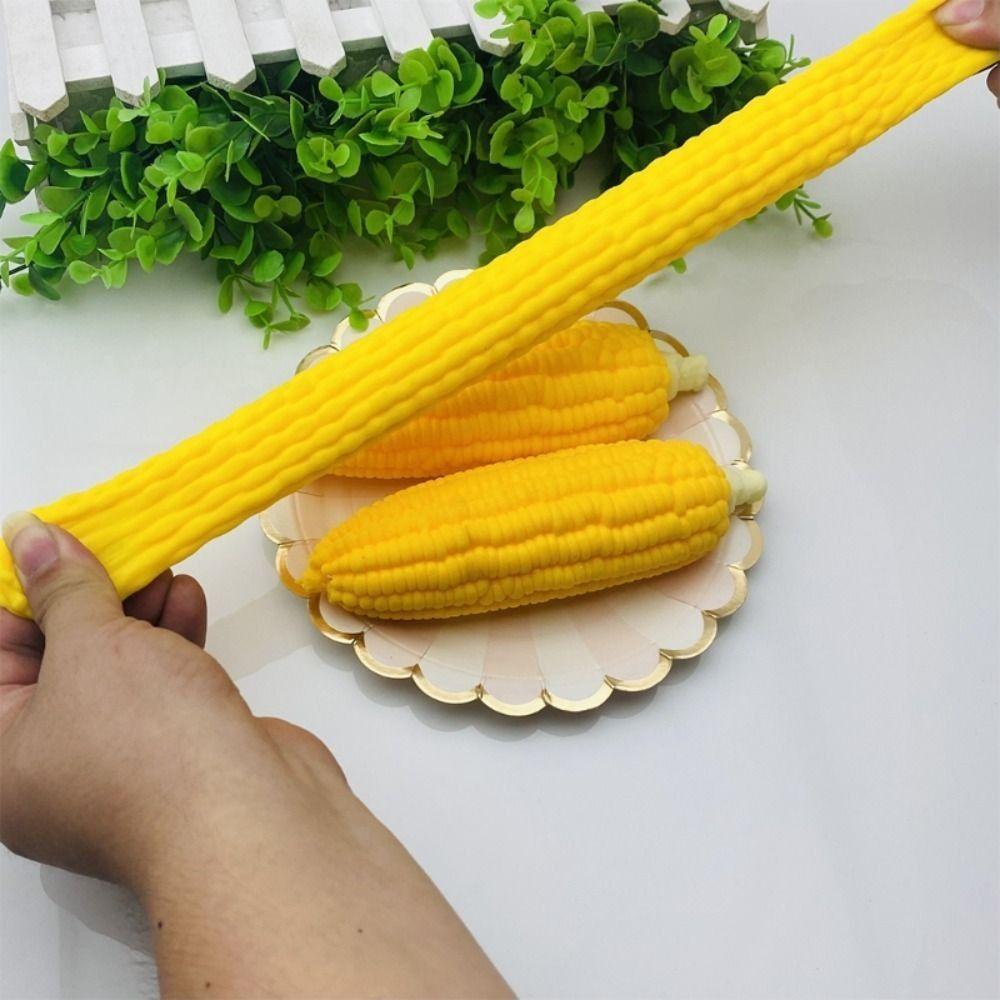 Slow Rising Vent Corn Toy Rubber Simulation Corn Pinch Toys Fidget Simulation Corn  Kids Gift