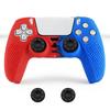 Anti-Slip Silicone Case Protective Shell for PS5 Game Controller with 2pcs Thumbstick Grip Cap Rubber Cover