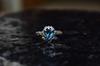 London Blue Topaz Engagement Ring, Tear Drop Cut Natural London Blue Topaz Ring, Blue Topaz Promise Ring, Ring For Women , Unique Twig Ring