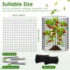 15/30 Pack Garden Wire Cage Protector 35cm Height Animal Barrier Wire Cage with 30 Stake and 300 Zip Tie Gardening Accessories
