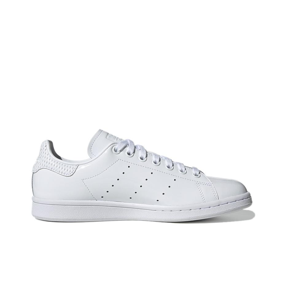adidas Originals Stan Smith Synthetic Leather Patent Low-Top Sneakers Women Sneakers White EE4760