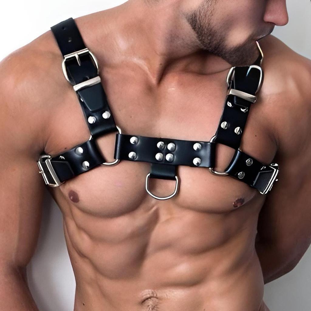 Sexy Gay Clothing for Adult Sex Fetish Gay Leather Chest Harness Men Harness Adjustable Sexual Body Bondage Cage Harness Belts