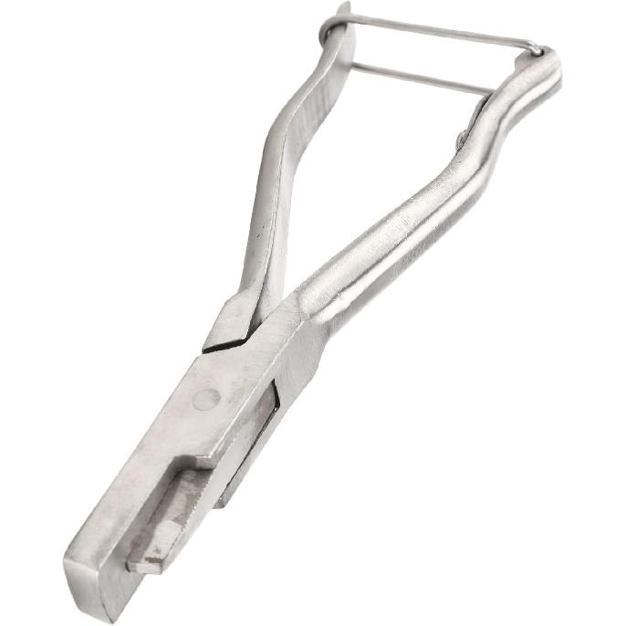 Ear Tag Plier Stainless Steel, Pig Ear Tag Pliers, Ear Tag Plier, Ergoesnomic Veterinary Ear Notcher Tool for Cattle, Sheep, Goats Identification (V