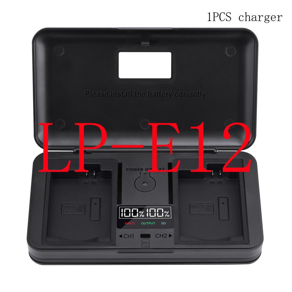 LCD Smart Charger Case Multi-function Battery Storage Box for Canon LP-E5 E6 E8 E10 E12 E17 NB-2L 7L 10L BP-511 Camera Battery