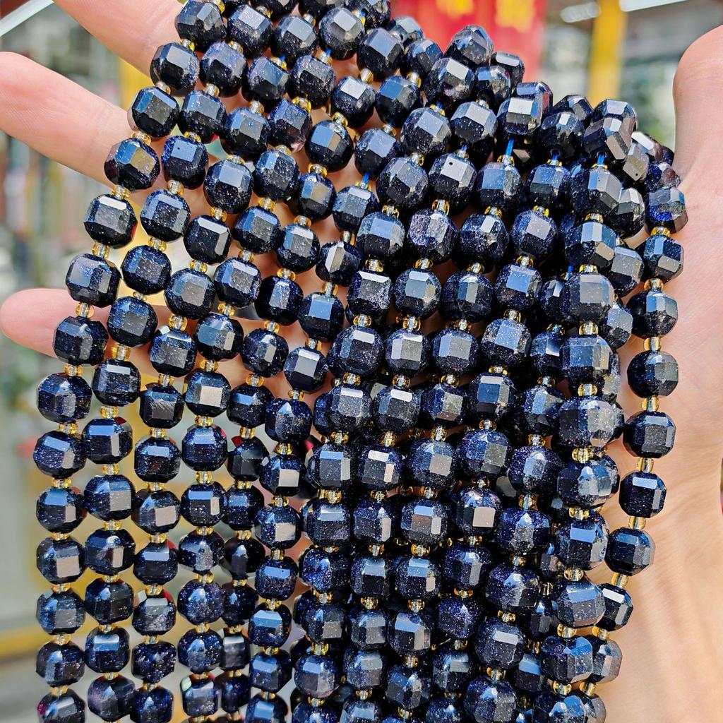 Naturstein Kristall facettierte Würfelperlen - 5,5mm, 7mm & 9mm Größen
