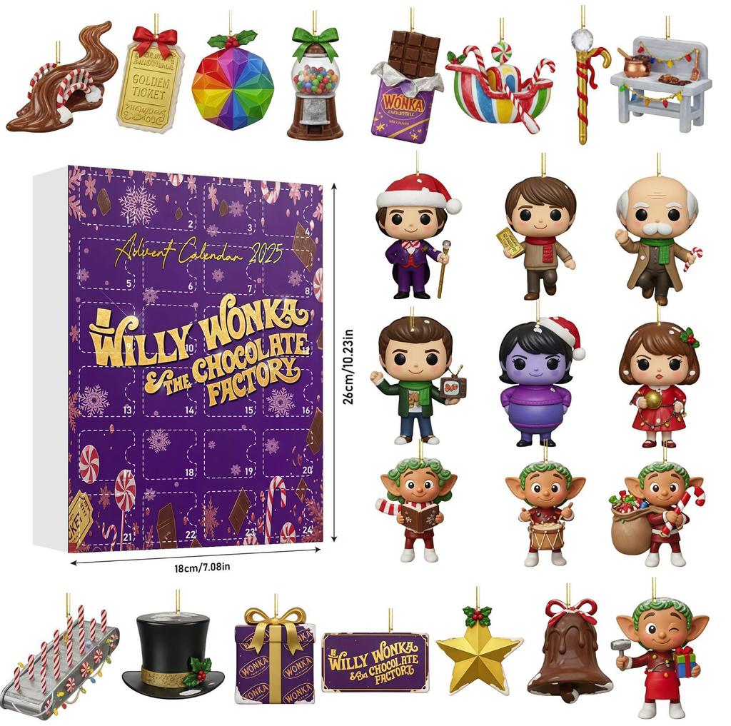 Stranger Things/Walking Dead Advent Calendar Blind Box Chocolate Christmas Tree Ornament Gift Set 24 Days