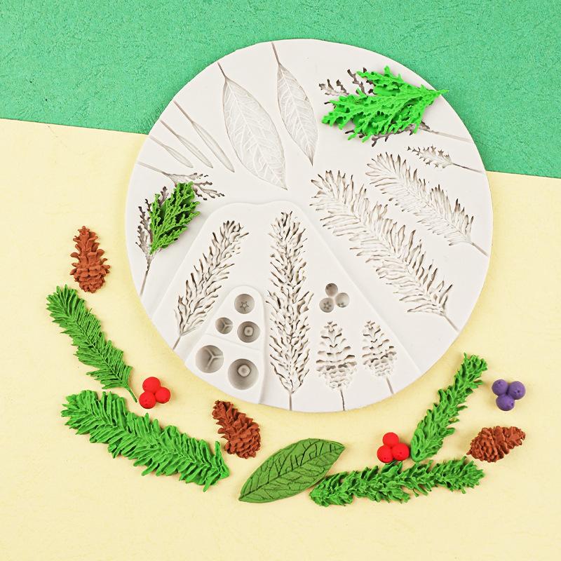 Leaf Foliage Design Silicone Mold DIY Fondant Chocolate Mould Clay Model Cake Decorating Tools Kitchen Baking Accessories