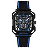 Fashion Automatic Mechanical Watch For Men Luxury Waterproof Men Watch Square Transparent Hollow Design Sports Wristwatches