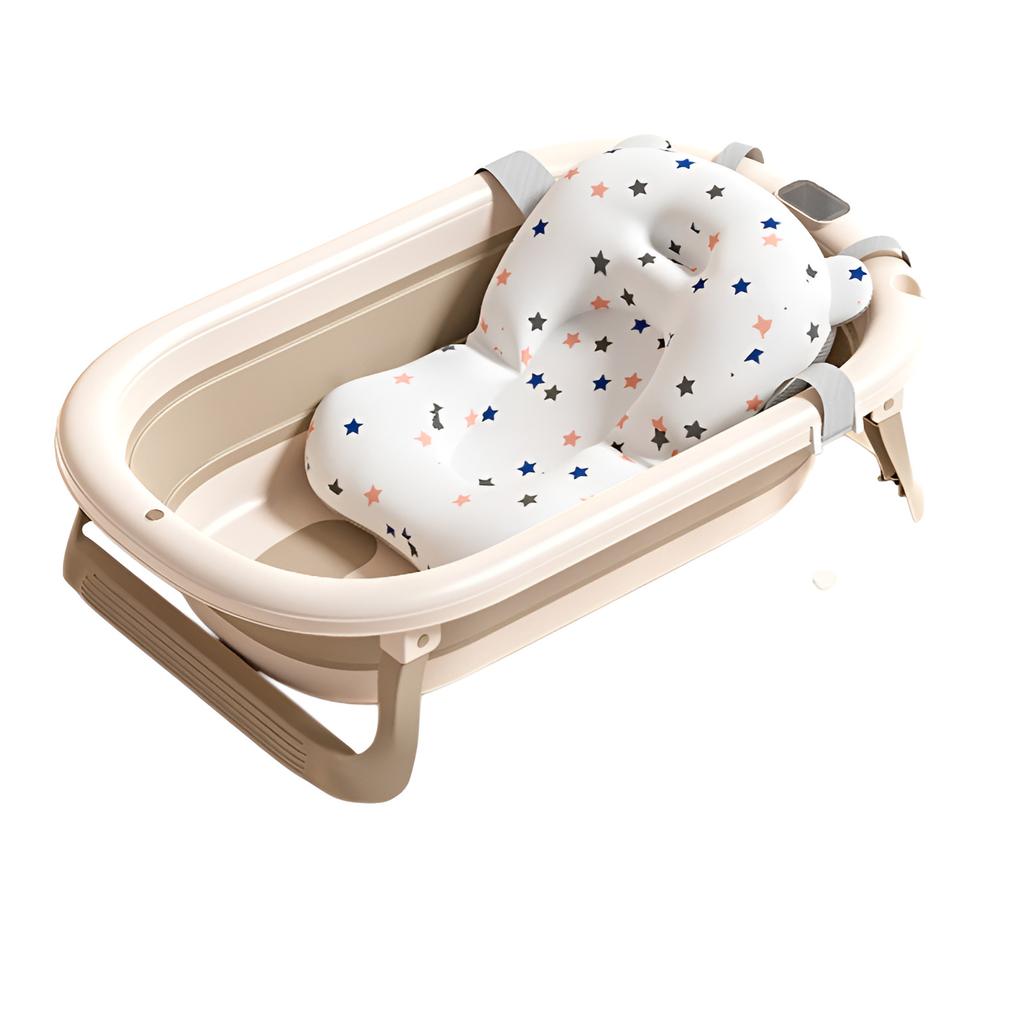 Household intelligent constant temperature large capacity baby folding bathtub children can sit and