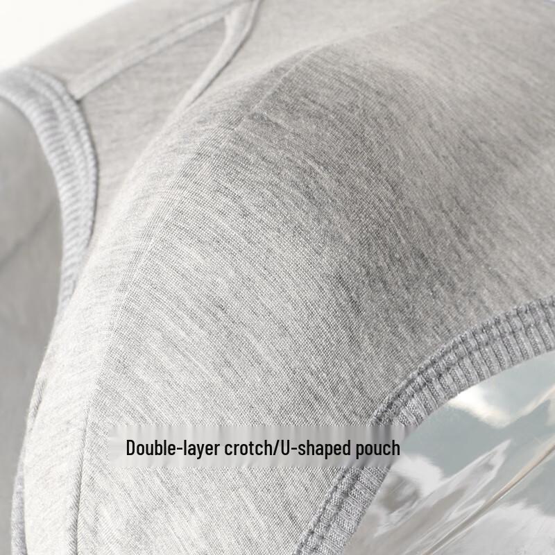 Qipilang Men's Ice Silk Breathable Seamless Mid-Waist Briefs