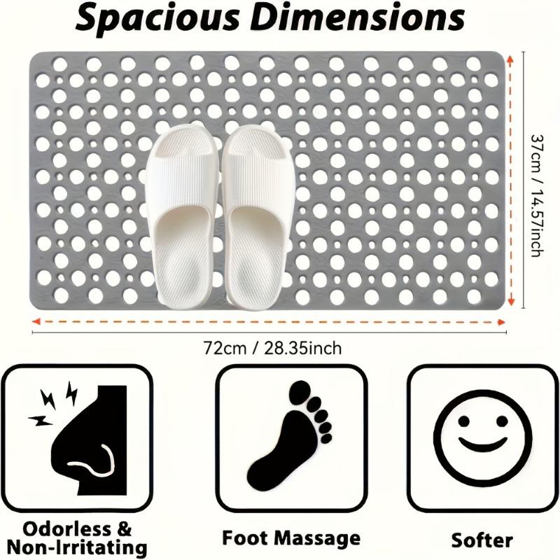 1ks PVC Čtvercová Protiskluzová Koupelnová Podložka Ekologická Sprchová Podložka na Podlahu s Přísavkami Proti Pádu Masážní Podložka na Nohy do Koupelny