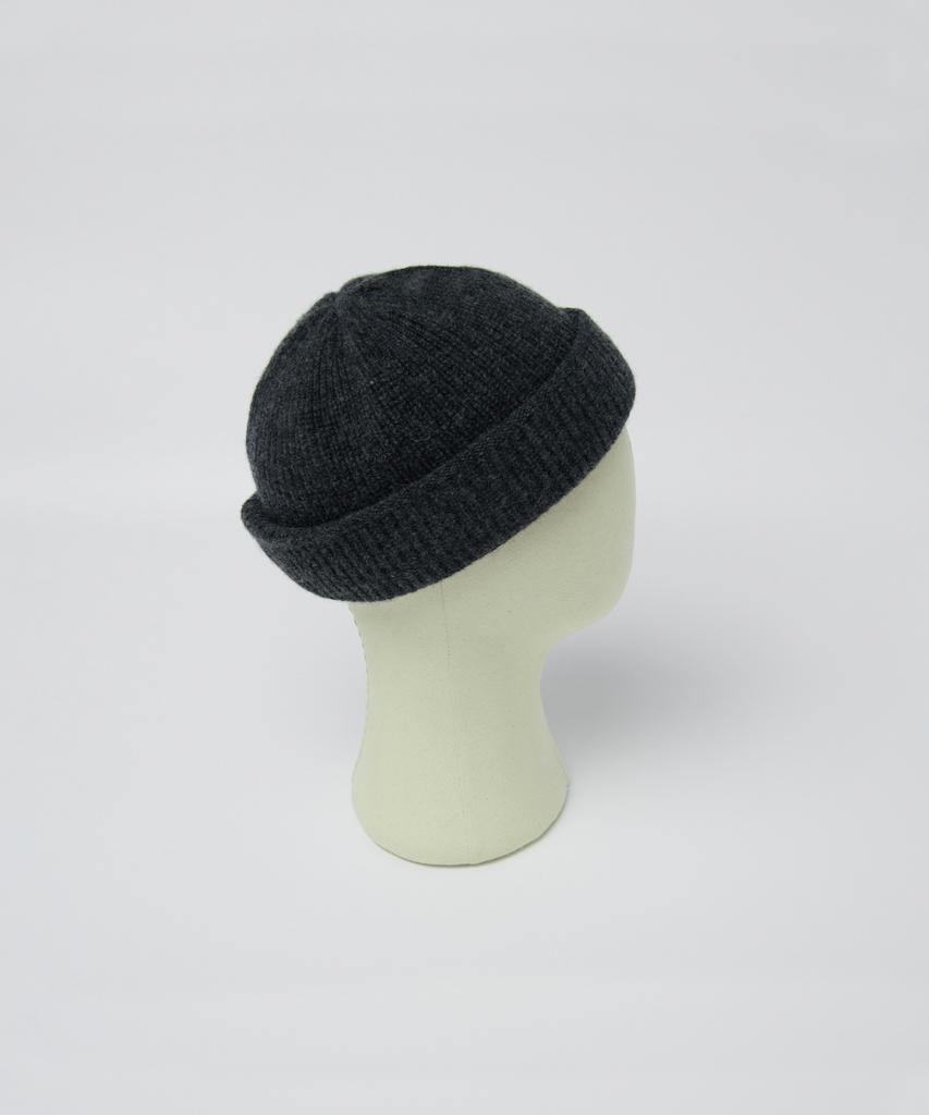 Lamolaeng Merino Wool Double Cuff Watchcap Charcoal