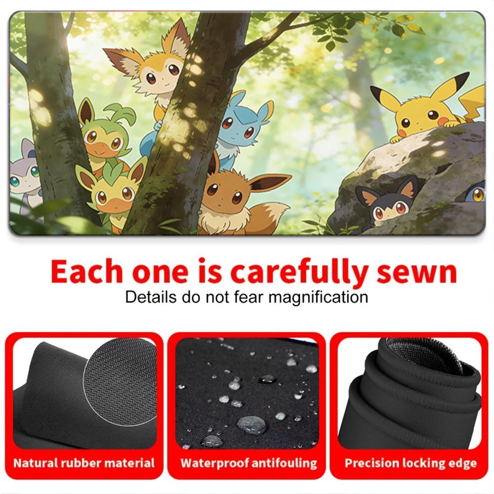 Pokemon HoOh Ash  Pikachu TCG Playmat NonSlip Rubber Card Game Mat 30x80x0.2cm