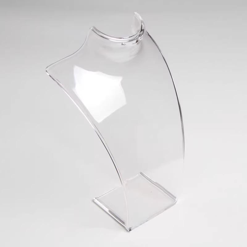 

Transparent Acrylic Portrait Model Jewelry Display Stand Necklace Pendant Earring Holder Shelf for Decorative Jewelry Organizer чистий