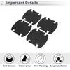 4 Pcs Universal Door Handle Cup Cover protection Door Bowl 90x100mm Matte Black