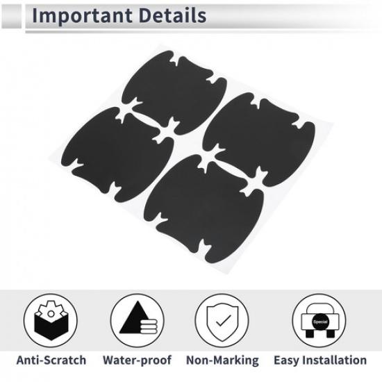 4 Pcs Universal Door Handle Cup Cover protection Door Bowl 90x100mm Matte Black