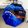 1PC Cruzeiro Esporte Clube Crest Printed Umbrella Folding umbrella, automatic umbrella 8-Frame for Travel, camping Fan gifts Christmas Gifts