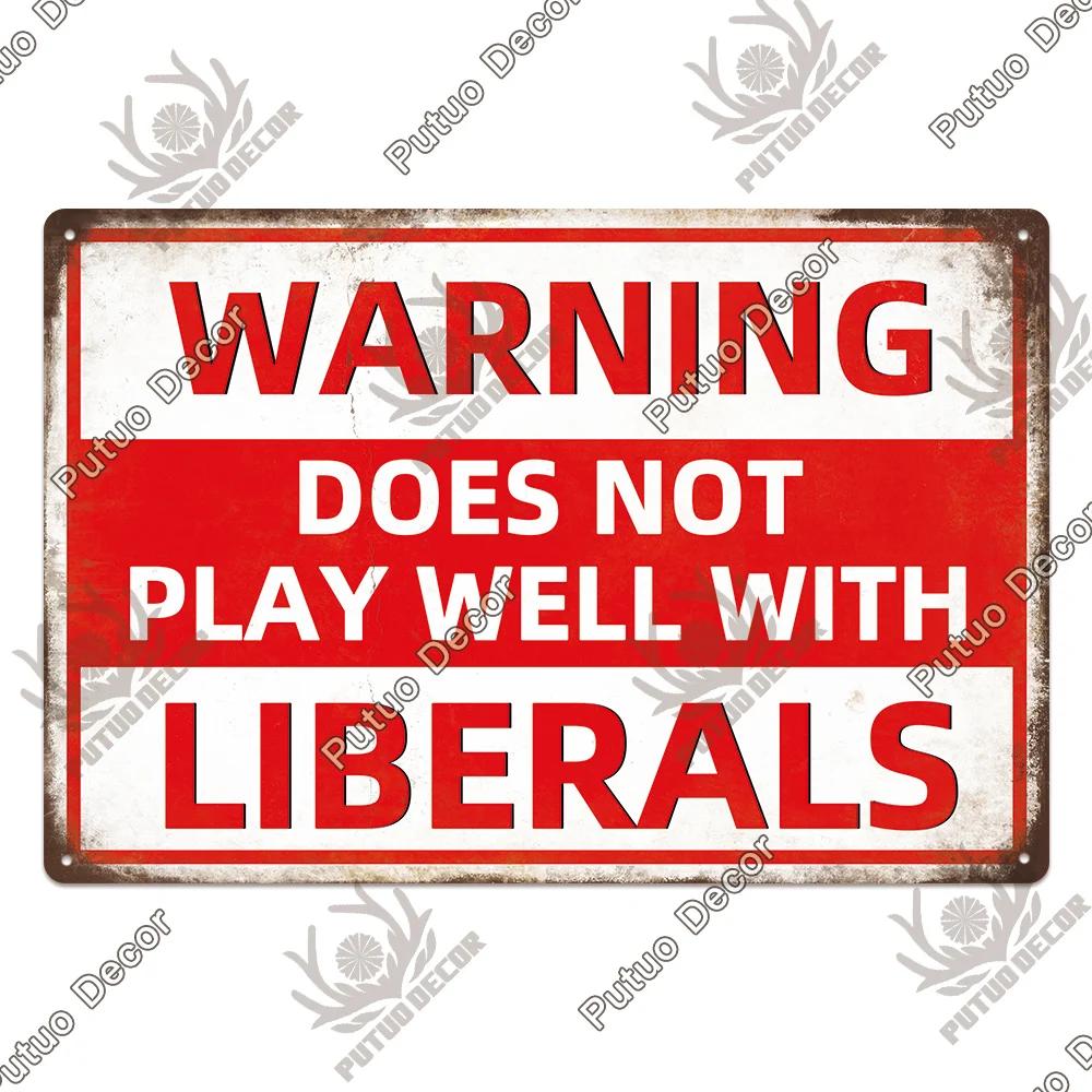 

Putuo Decor Предупреждение Винтажная Металлическая Табличка Металлическая Ретро Жестяная Табличка для Бара Клуба Парка Заднего Двора Дома Мужской Пещеры Настенный Декор 20x30cm（7.8x11.8inch）