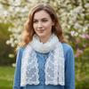 Retro Embroidered Flower Lace Scarf Lightweight Breathable Mesh Female Headscarf Long Silk Scarf Spring
