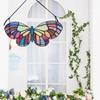 Stained Glass Window Hanging Honeycomb Multicolor Butterfly Bee Stained Glass Panels Stain Glass Hummingbird Window Hanging