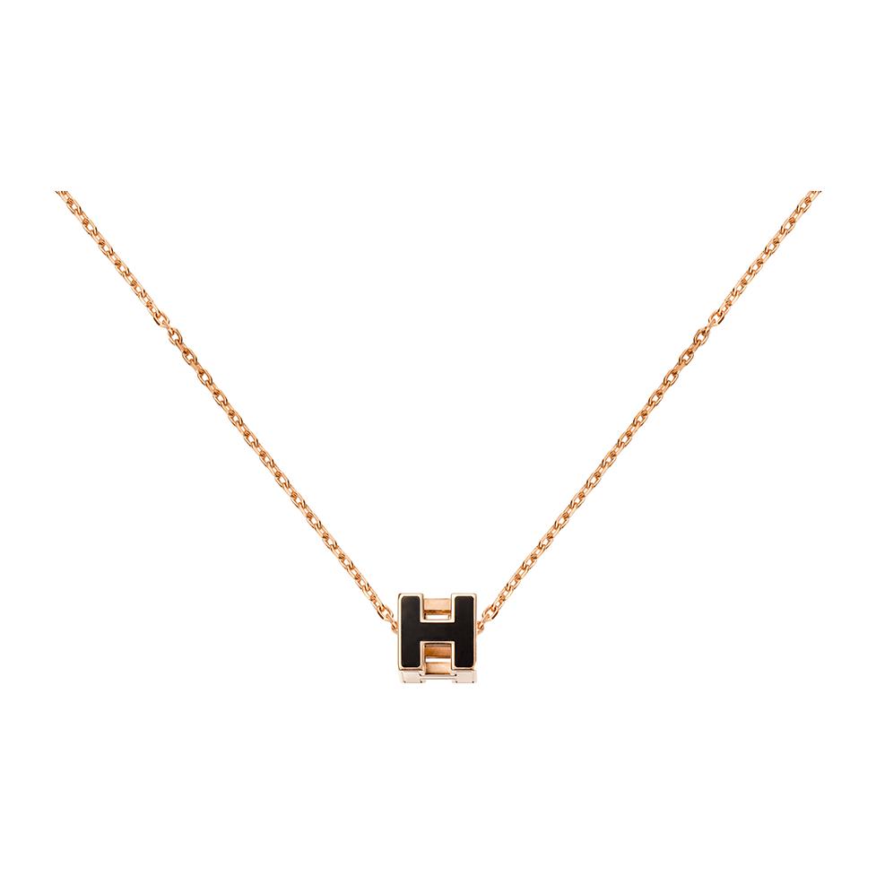 

Hermes Cage DH Classic Logo Pendant Necklace Women necklace H143991FO03 Basic Packaging-Box+Dust Bag or Padding Board