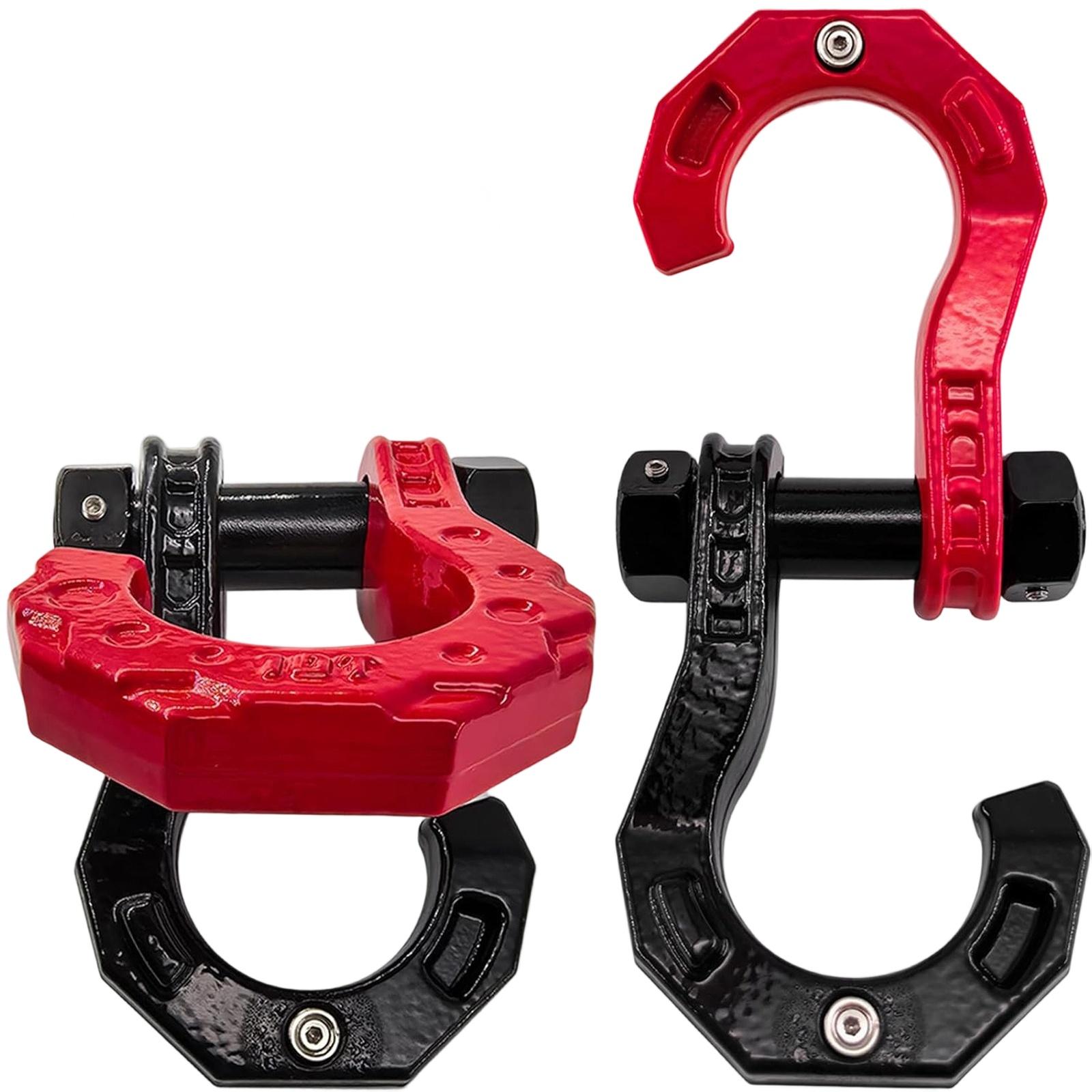 8T Trailer Shackle RV Trailer Hook Shackle Overtime Vehicle Trailer Hitch Automobile Transportation Rescue Tools Trailer Rope one size красный