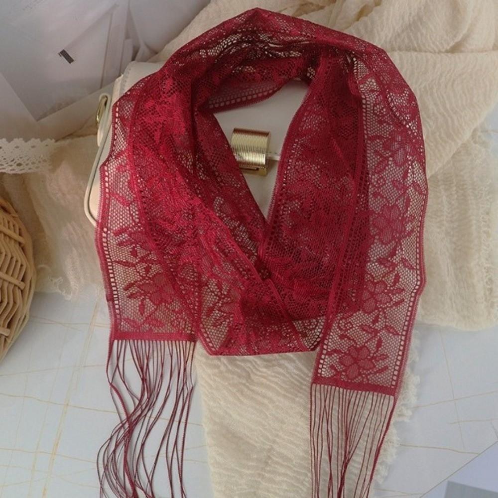Floral Multifunctional Headscarf Elegant Bag Strap Stylish Lace Printed Scarf  Evening Party