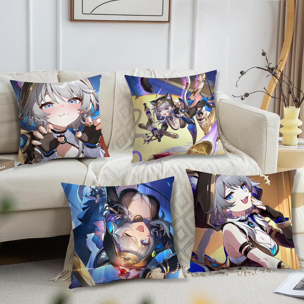Cipher Honkai Star Rail Game Cushion Cover Cushion Room Bedroom Headboard Sofa Living Backrest Nap Time Pillow Case