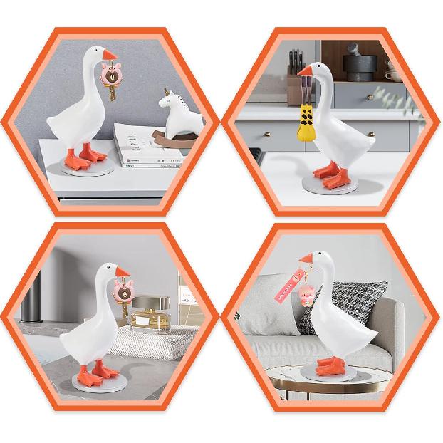Magnetic Goose Key Holder Cute Home Decor Kawaii Room Office Table Desk Aesthetic Funny Bedroom Housewarming Gift 1PCS