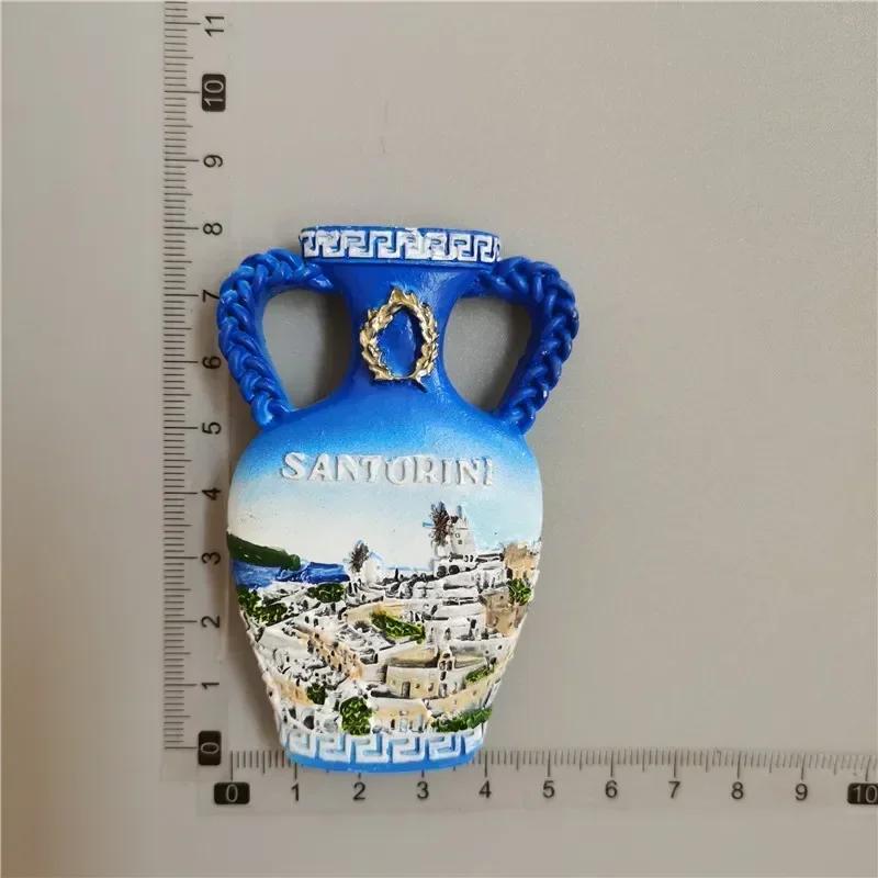 Griechische Touristen-Souvenirs Kühlschrankmagnet Griechenland Flagge Samurai Spartanischer Helm Handbemalung Magnetische Kühlschrankaufkleber Geschenkideen
