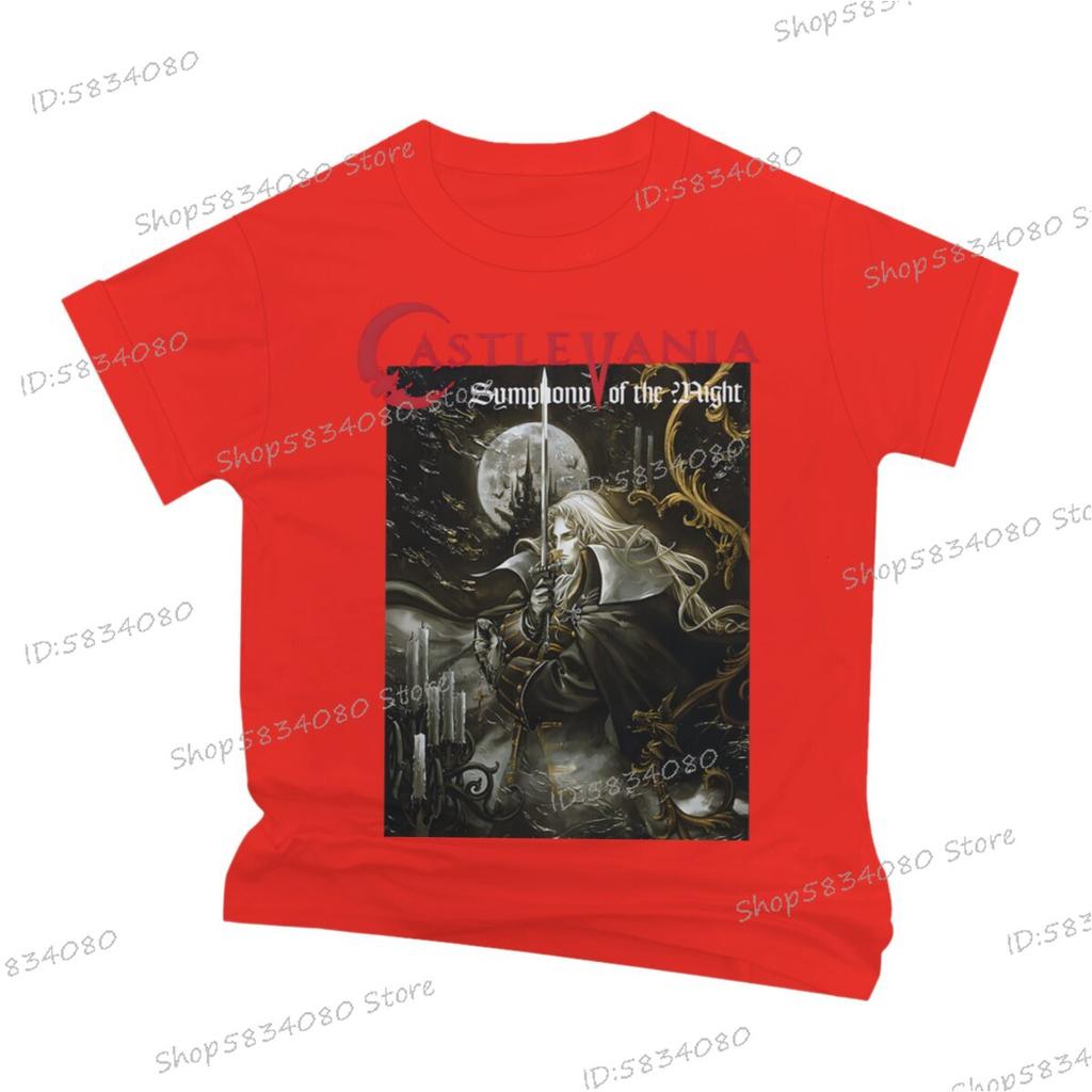CASTLEVANIA Vintage T Shirts Symphony of The Night New TShirt for Unisex Women Anime Pattern Printed Shirt Unisexs Street Cool Tops