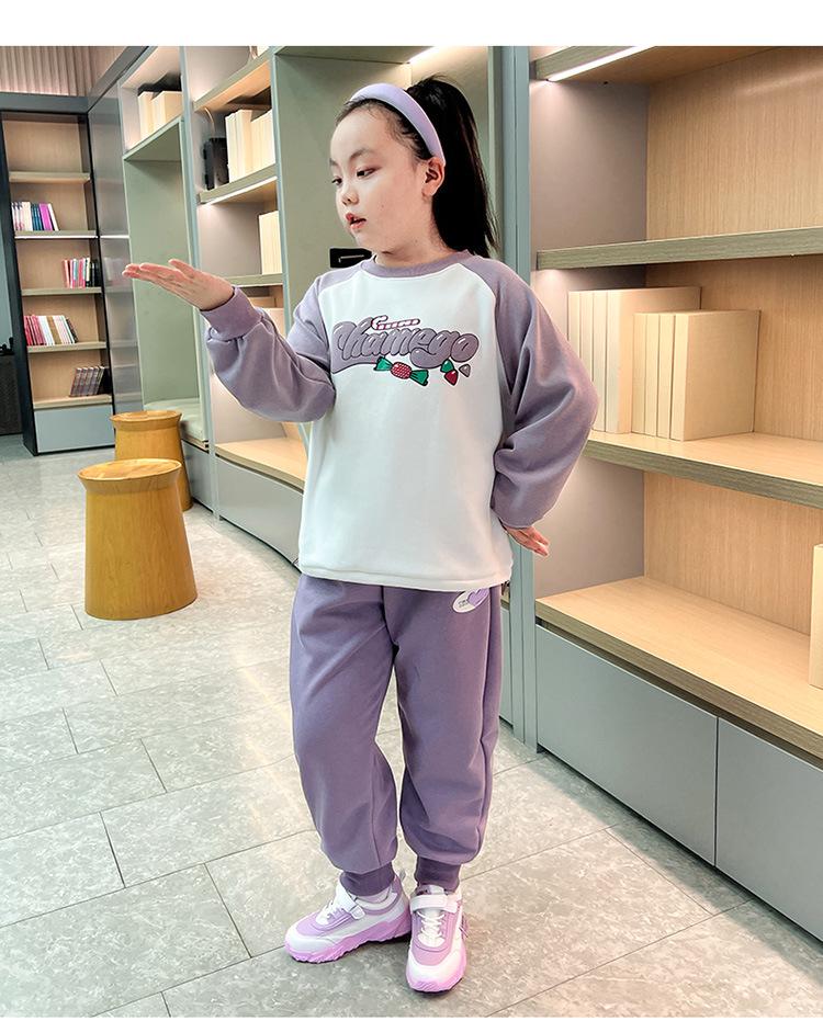 Plus Size Girls' Loose Fit Winter Sports Pants with Velvet Lining