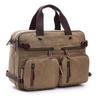 Cross-Border Multifunctional Canvas Backpack: Briefcase, Handbag & Shoulder Bag with Large Capacity for Laptops & Casual Travel.
