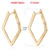 Cross-Border Jewelry, Korean Version Of Women'S Earrings, Simple Geometric Quadrilateral Design Studs, Niche Rhombus Earrings