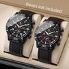 2PCS/Set Fashion Men's Quartz Watch Silicone Band Men Sports Watches Reloj Hombre