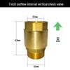 Brass Vertical Check Valve, Water Pipe Backflow Preventer, 1 Inch, Male/Female Thread, Unidirectional Valve.