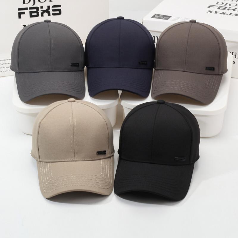 Spring And Autumn Middle-Aged And Elderly Hats Outdoor Travel Versatile Peaked Caps Sunshade Men'S Simple Casual Hard Top Baseball Caps