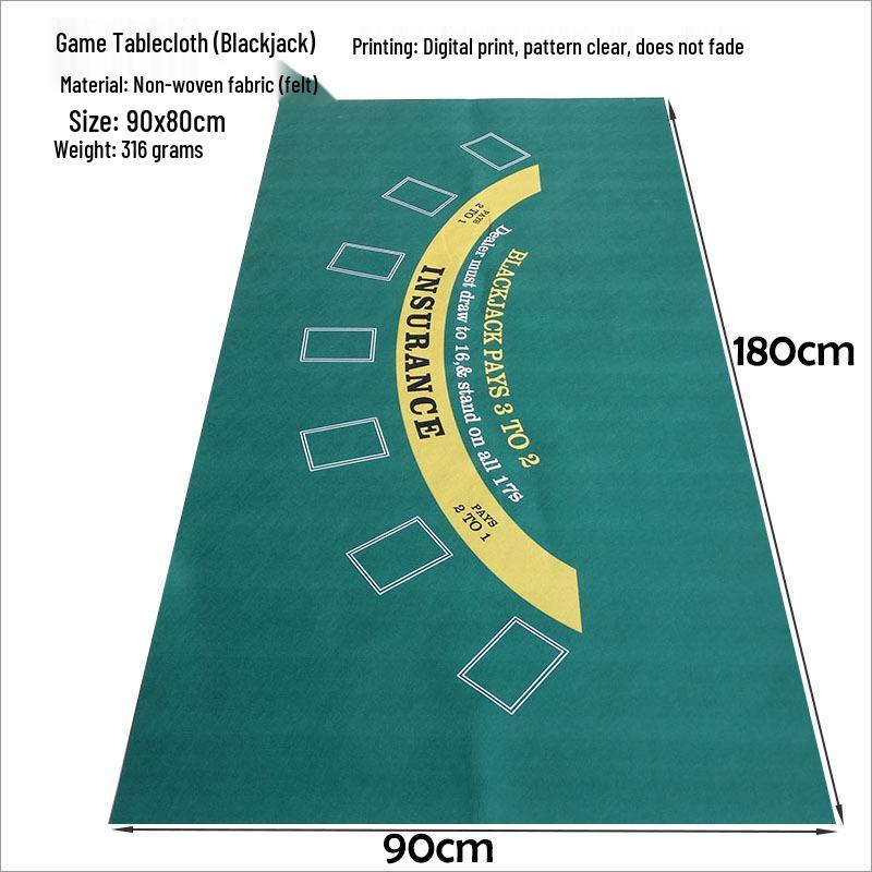 

90x180см Стіл для гри в рулетку та карти Texas, Фетровий килимок, Нетканий
