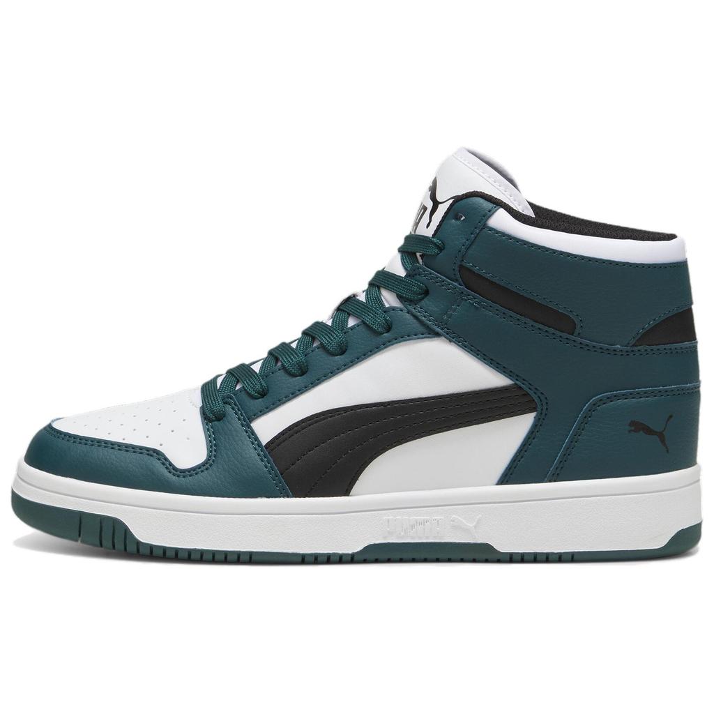 Puma Rebound Layup Versatile Trendy Simple Mid-Top Basketball Shoes Men Sneakers Red 369573-49